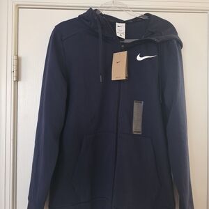 Nike Navy Blue Zip-Up Hoodie